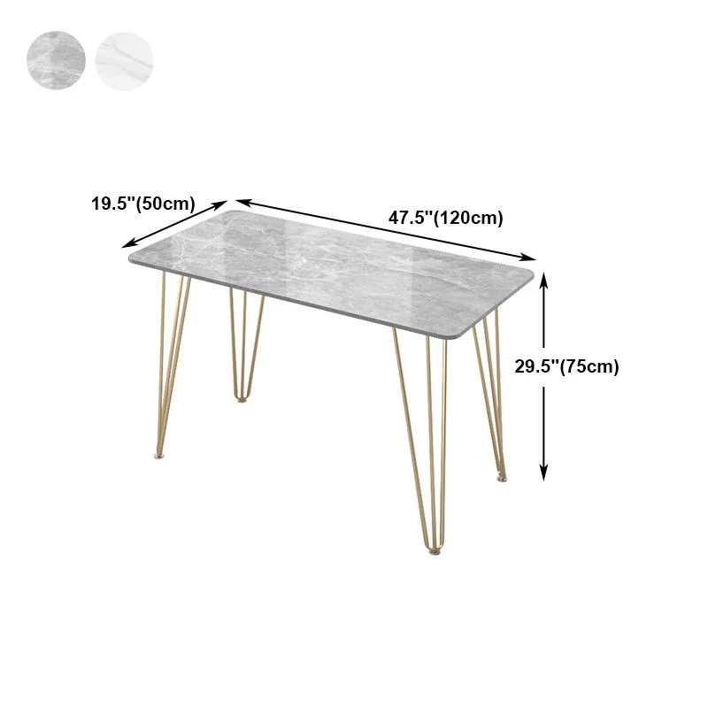 Bureau d'écriture rectangulaire pour dortoir à domicile, bureau en pierre de Style Glam Clearhalo