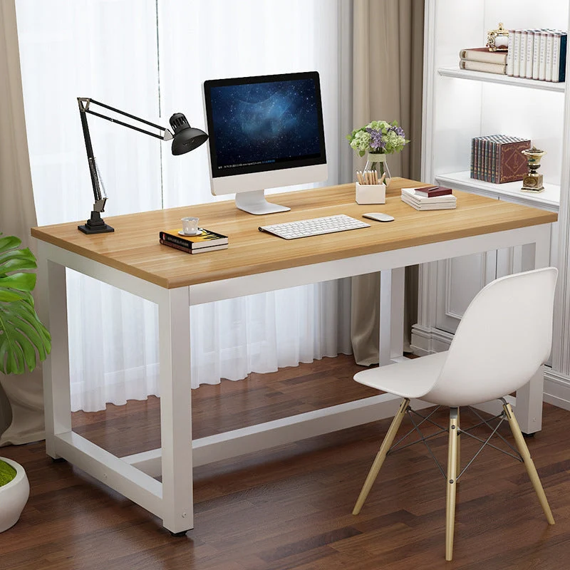 Bureau d'écriture rectangulaire pour maison moderne, bureau en bois artificiel pour chambre à coucher Clearhalo