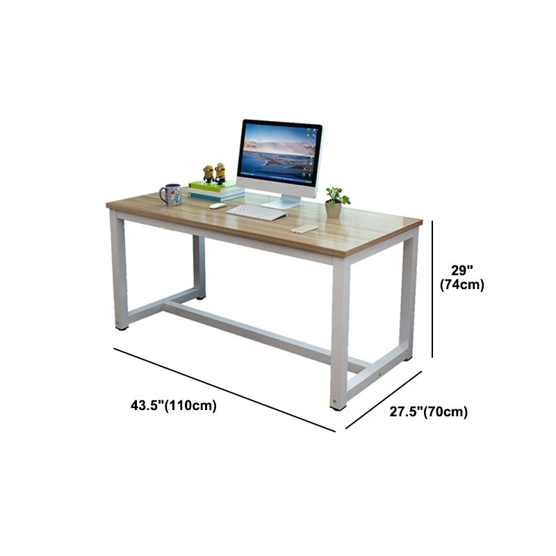 Bureau d'écriture rectangulaire pour maison moderne, bureau en bois artificiel pour chambre à coucher Clearhalo