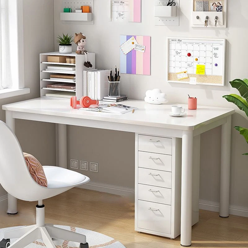 Bureau d'écriture rectangulaire pour la maison moderne, pieds en acier Parsons Clearhalo