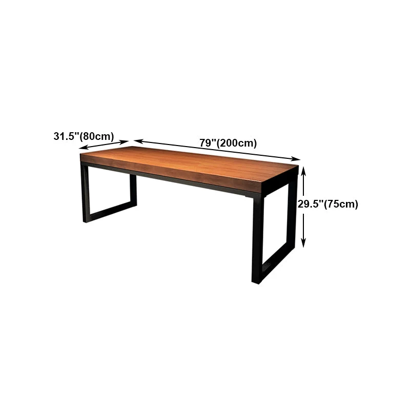 Bureau d'écriture rectangulaire de style moderne, bureau en bois massif de pin Clearhalo