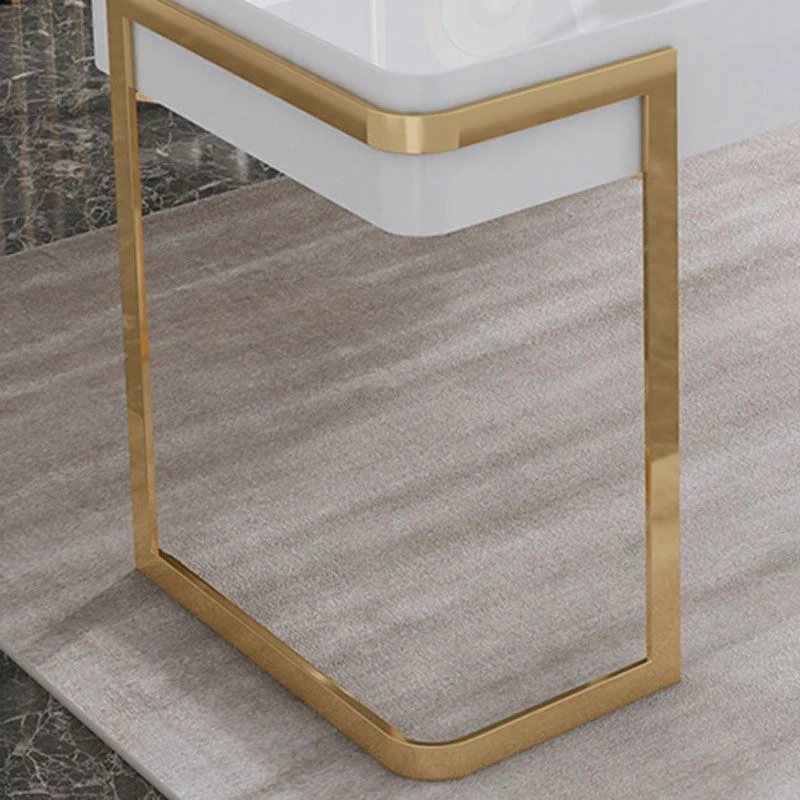 Bureau d'écriture rectangulaire à 1 tiroir, bureau Glam en bois artificiel Clearhalo