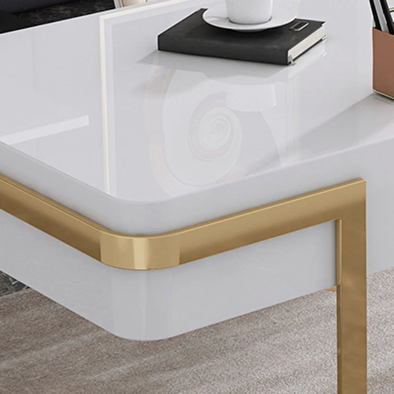 Bureau d'écriture rectangulaire à 1 tiroir, bureau Glam en bois artificiel Clearhalo