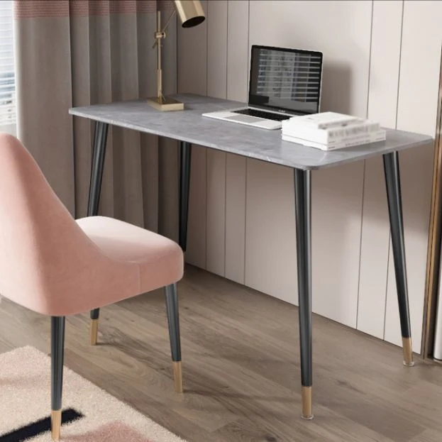 Bureau d'écriture de style Glam Bureau de bureau rectangulaire avec base Parsons Clearhalo