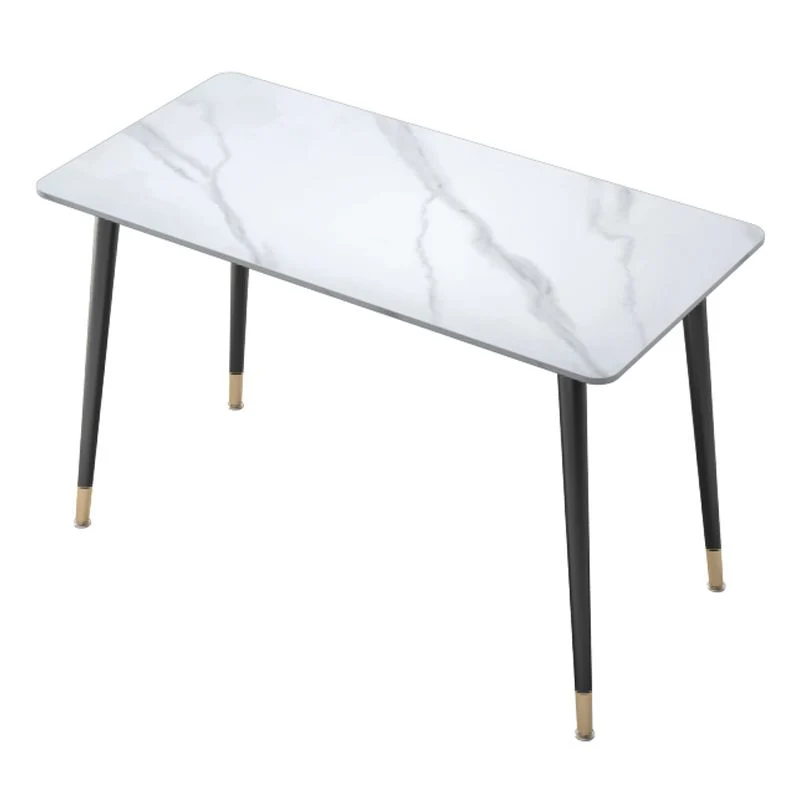 Bureau d'écriture de style Glam Bureau de bureau rectangulaire avec base Parsons Clearhalo