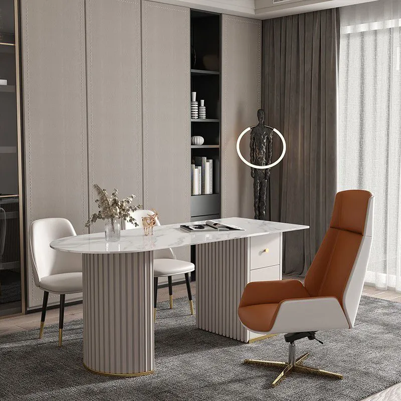 Bureau d'écriture de style Glam Bureau sur pied de 30 po de hauteur avec 3 tiroirs Clearhalo