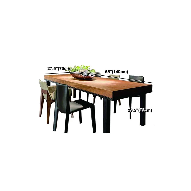 Bureau d'écriture de Style industriel, bureau rectangulaire en bois pour la maison Clearhalo