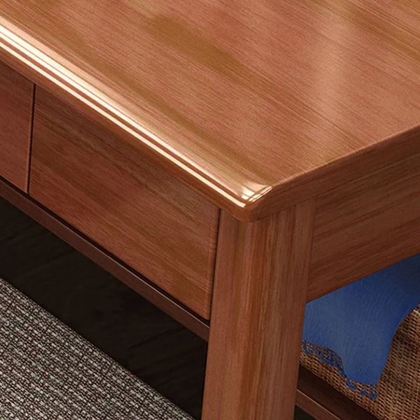 Bureau d'écriture de Style moderne, bureau rectangulaire en bois avec pieds en forme de H Clearhalo