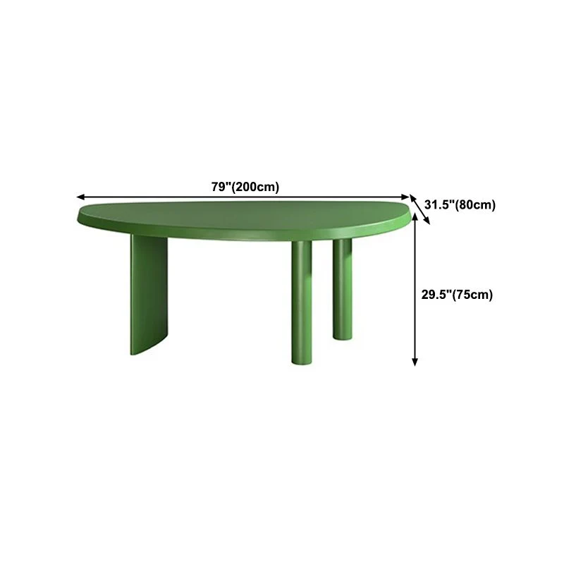Bureau d'écriture de style simple et contemporain de 29,5 po de hauteur, bureau en bois de forme irrégulière Clearhalo
