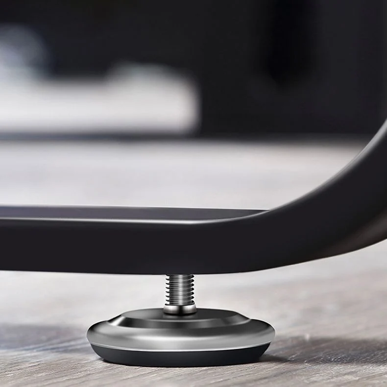 Bureau d'écriture sur pied de style industriel, bureau de gestion des câbles incurvé Clearhalo