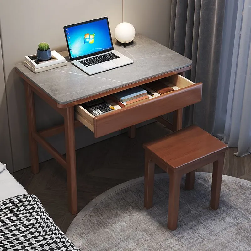 Bureau d'écriture à 1 tiroir, bureau en bois massif de 29,53 pouces de hauteur Clearhalo
