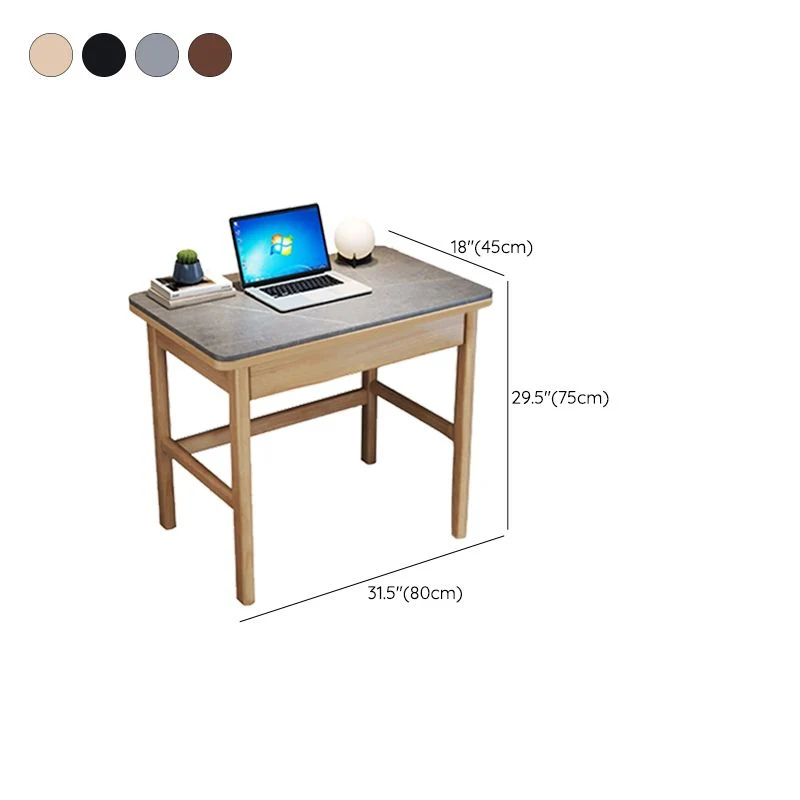 Bureau d'écriture à 1 tiroir, bureau en bois massif de 29,53 pouces de hauteur Clearhalo