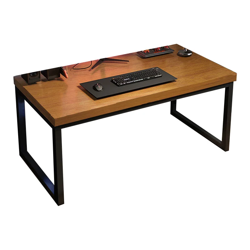 Bureau d'écriture de traîneau en bois et métal, bureau rectangulaire pour chambre à coucher Clearhalo