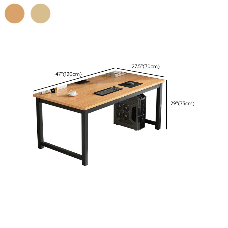 Bureau d'écriture de traîneau en bois et métal, bureau rectangulaire pour chambre à coucher Clearhalo