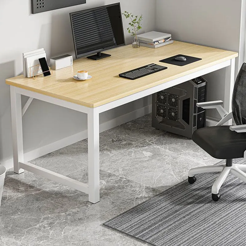 Bureau d'écriture de traîneau en bois et métal, bureau rectangulaire pour chambre à coucher Clearhalo