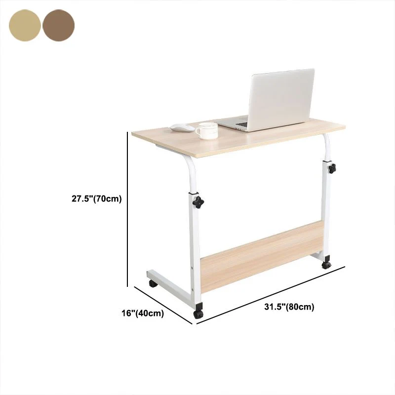 Bureau debout en bois, bureau d'écriture rectangulaire avec roulettes Clearhalo