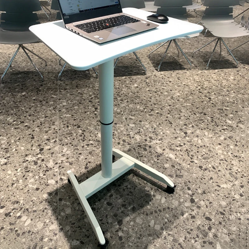 Bureau debout contemporain avec roulettes Bureau en forme de H Clearhalo