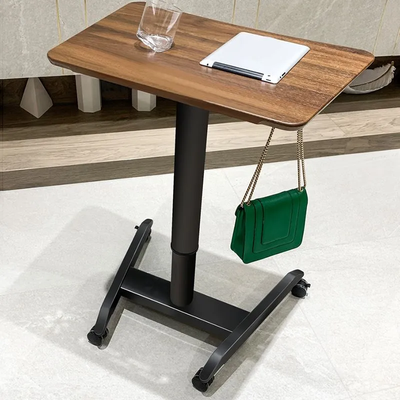 Bureau debout contemporain avec roulettes Bureau en forme de H Clearhalo
