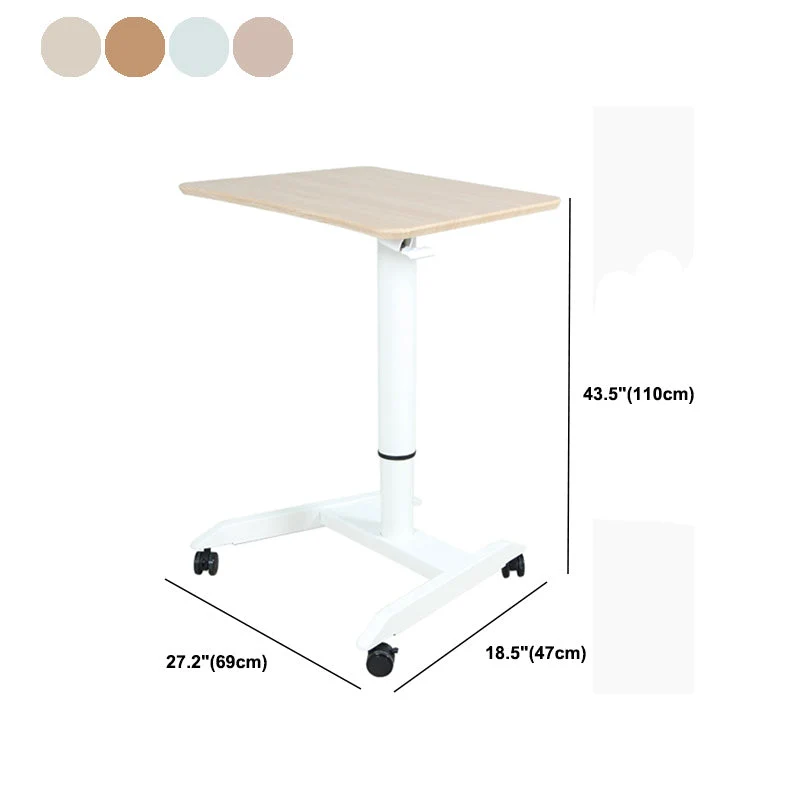 Bureau debout contemporain avec roulettes Bureau en forme de H Clearhalo