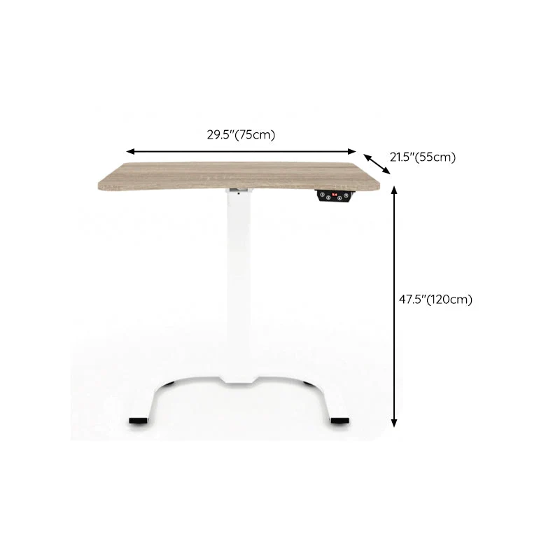 Bureau debout contemporain de 21 po de large, bureau d'écriture en bois réglable Clearhalo