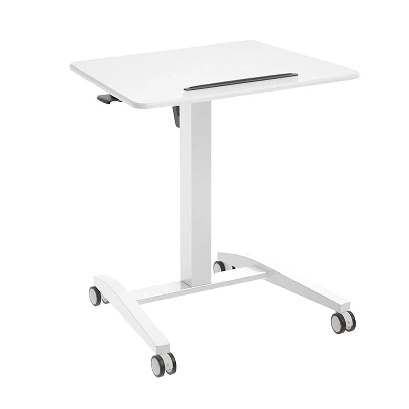Bureau debout de forme rectangulaire en bois noir/blanc avec roulettes Clearhalo