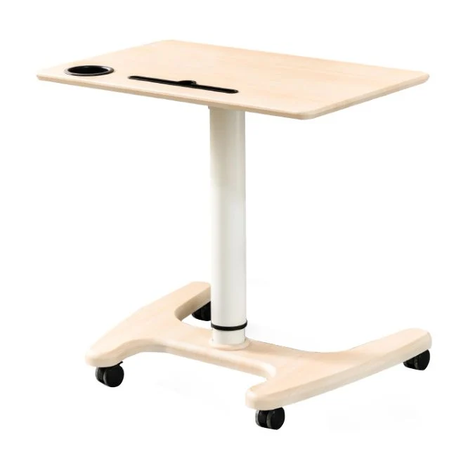 Bureau debout de forme rectangulaire, bureau d'écriture réversible marron/naturel pour le bureau Clearhalo
