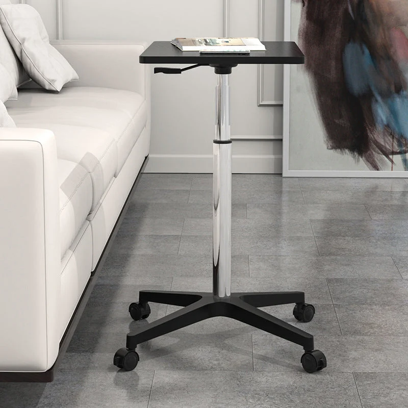 Bureau debout de forme rectangulaire, bureau d'écriture noir/gris pour le bureau Clearhalo