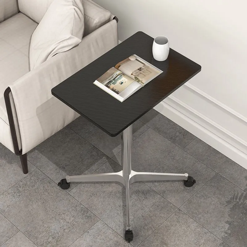 Bureau debout de forme rectangulaire, bureau d'écriture noir/gris pour le bureau Clearhalo