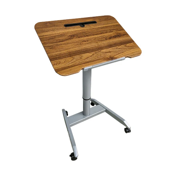 Bureau debout de forme rectangulaire, bureaux d'écriture marron/noir/blanc pour le bureau Clearhalo