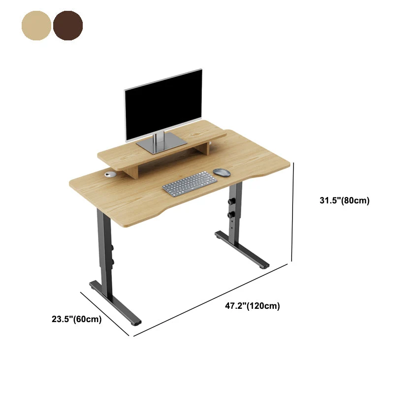 Bureau debout à la maison contemporaine Bureau debout réglable en bois Clearhalo