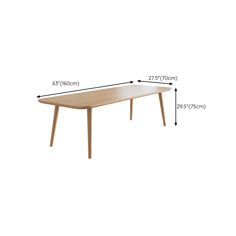Bureau de direction contemporain en bois massif, bureau naturel courbé Clearhalo