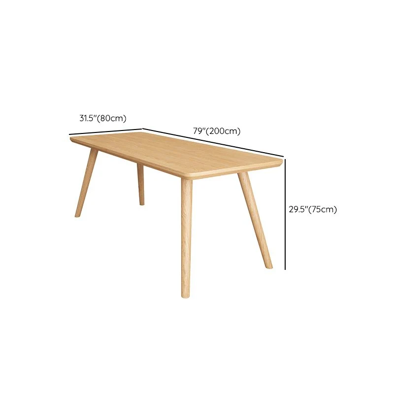 Bureau de direction de forme rectangulaire, bureau d'écriture naturel pour le bureau Clearhalo