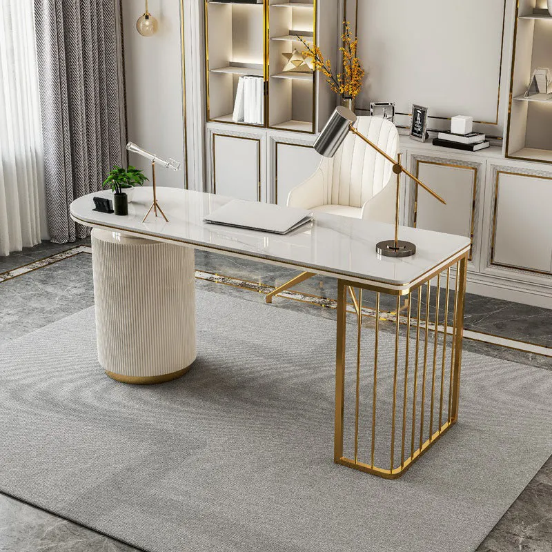 Bureau de direction Glam de 27,56 po de largeur avec 3 tiroirs de rangement Clearhalo