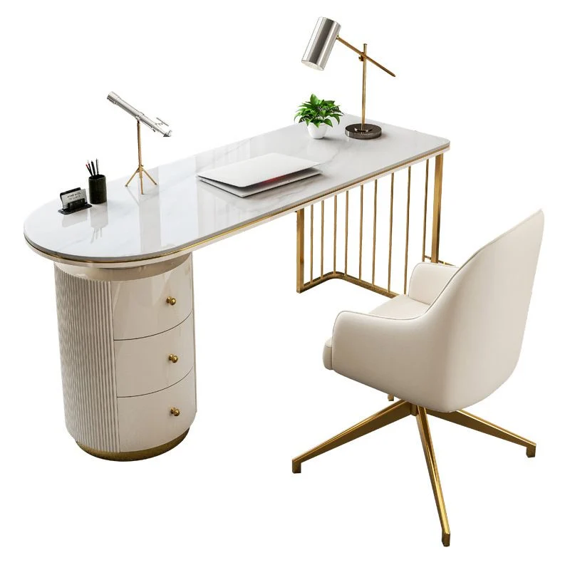 Bureau de direction Glam de 27,56 po de largeur avec 3 tiroirs de rangement Clearhalo