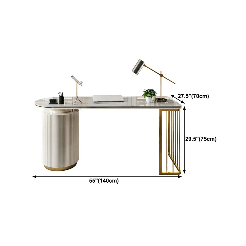 Bureau de direction Glam de 27,56 po de largeur avec 3 tiroirs de rangement Clearhalo