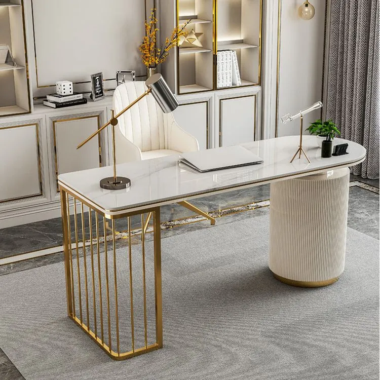 Bureau de direction Glam de 27,56 po de largeur avec 3 tiroirs de rangement Clearhalo