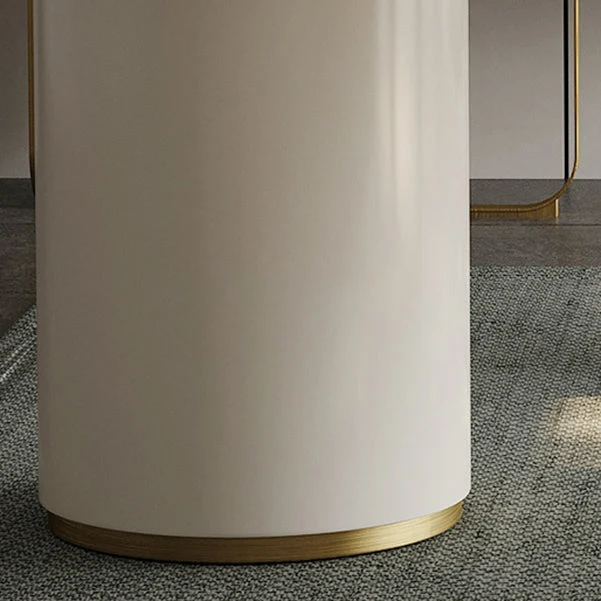 Bureau de direction incurvé Glam avec 3 tiroirs de rangement Clearhalo