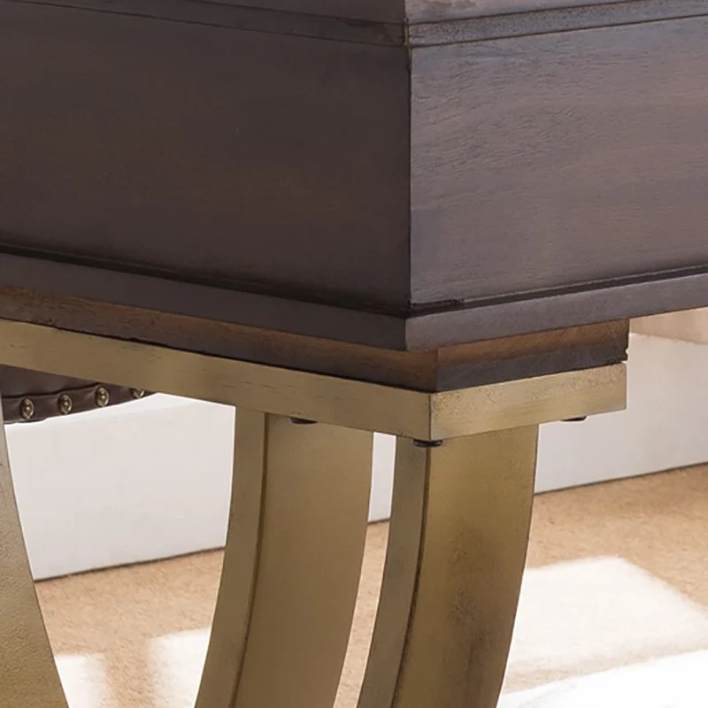Bureau de direction marron à 3 tiroirs rectangulaire avec pieds en bois Clearhalo