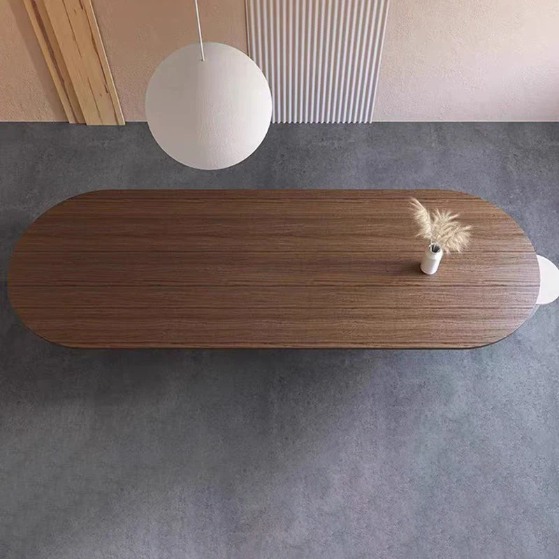 Bureau de direction moderne et contemporain Bureau ovale en bois Clearhalo