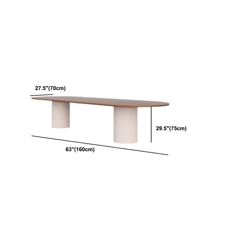 Bureau de direction moderne et contemporain Bureau ovale en bois Clearhalo