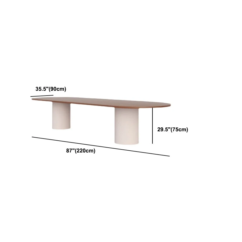 Bureau de direction moderne et contemporain Bureau ovale en bois Clearhalo