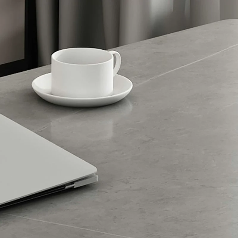 Bureau de direction rectangulaire gris Glam avec tiroirs Clearhalo