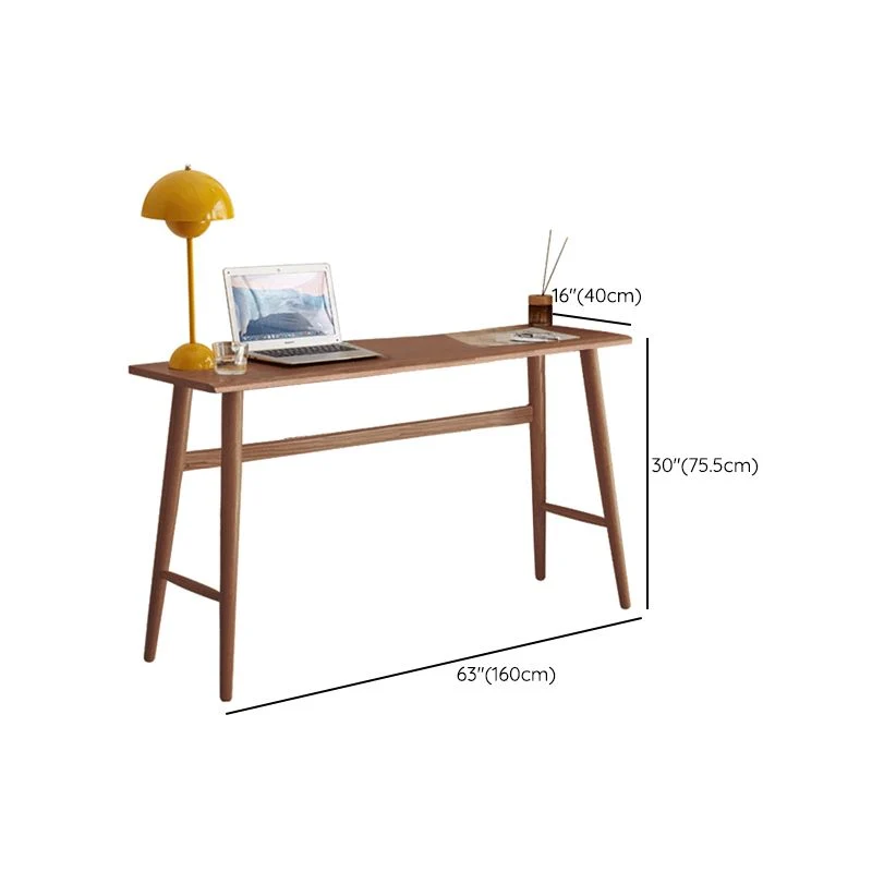 Bureau à domicile en bois massif, bureau d'écriture contemporain à base de tréteaux Clearhalo