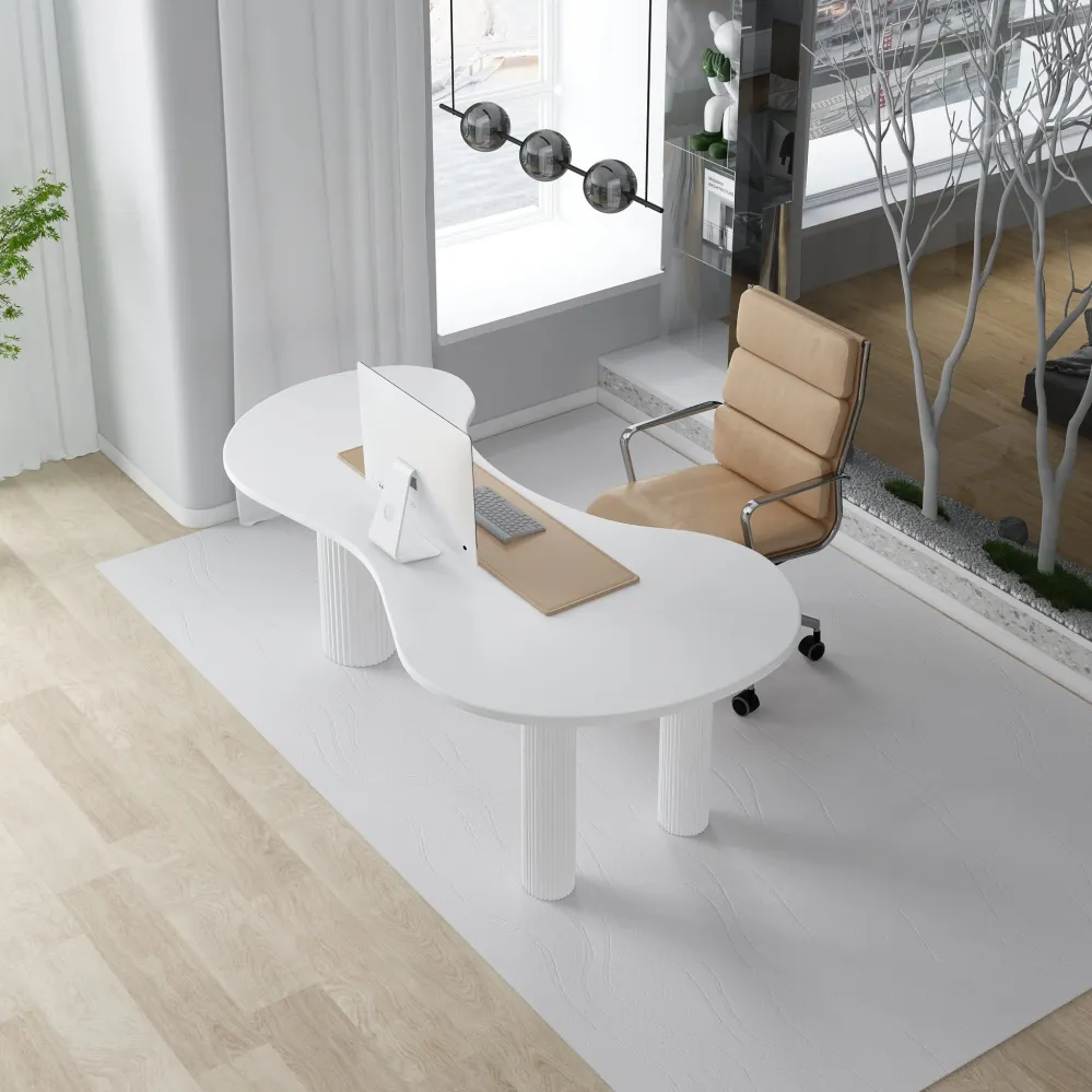 Bureau à domicile Bureau d'écriture Bureau d'écriture en bois massif de style industriel Clearhalo