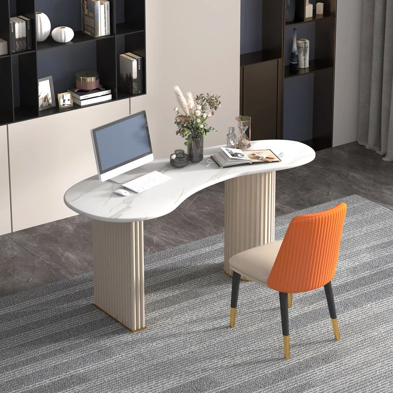 Bureau à domicile Bureau d'écriture de style Glam Bureau d'écriture à base de piédestal Clearhalo