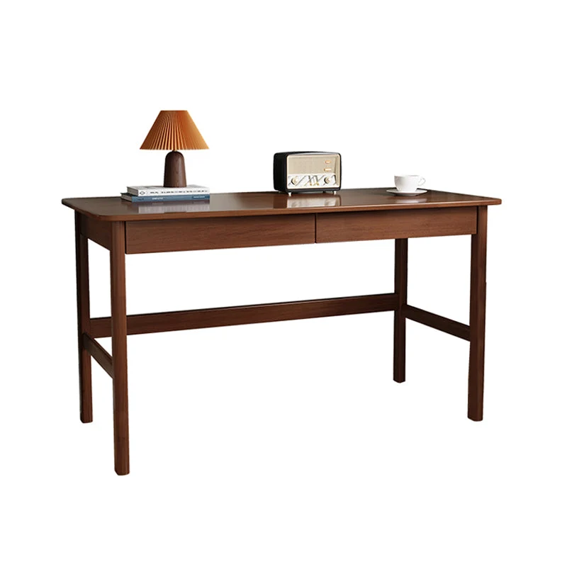 Bureau à domicile rectangulaire en bois massif bureau d'écriture haut de 29,5 pouces Clearhalo
