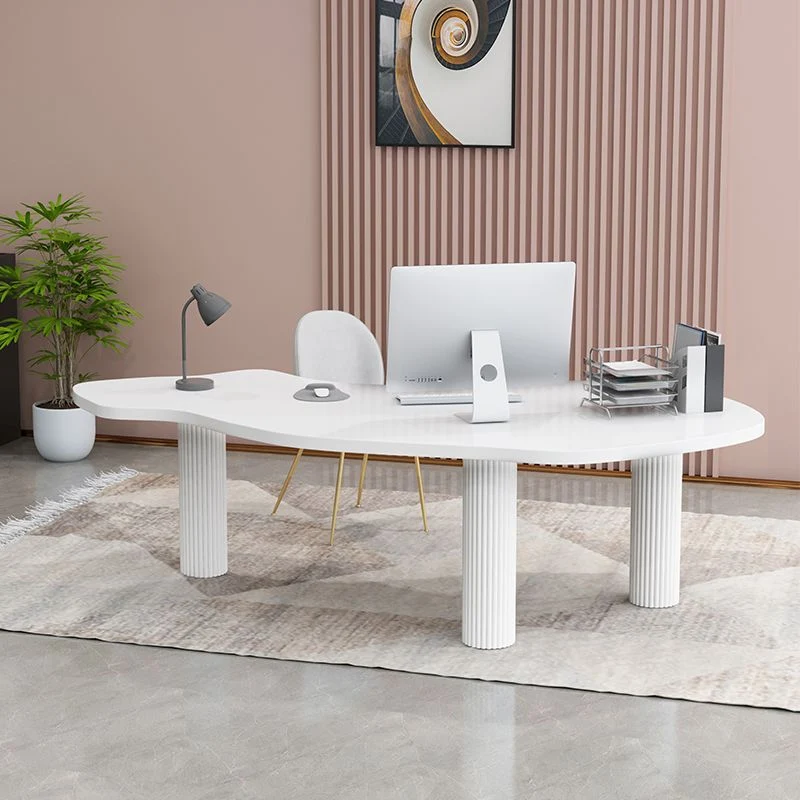 Bureau à domicile sur pied Bureau d'écriture industriel en bois massif Clearhalo
