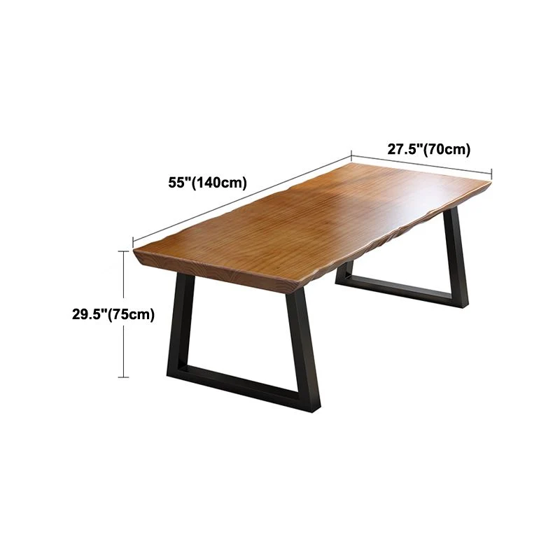Bureau à domicile Table d'étude Style moderne fixe bureau d'écriture de forme libre Clearhalo