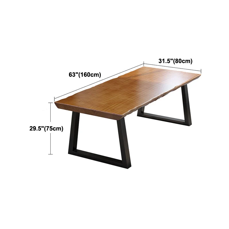 Bureau à domicile Table d'étude Style moderne fixe bureau d'écriture de forme libre Clearhalo