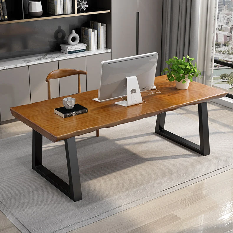 Bureau à domicile Table d'étude Style moderne fixe bureau d'écriture de forme libre Clearhalo